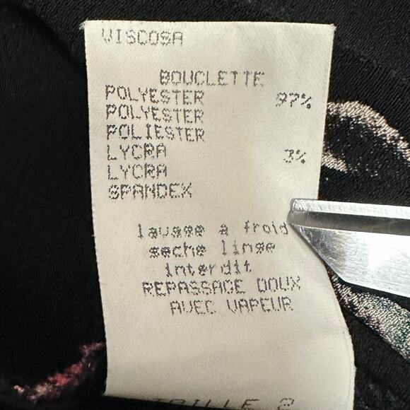 Cop Copine Paris Floral Satin Black Long Sleeve Mini Dress  size S - Picture 7 of 7